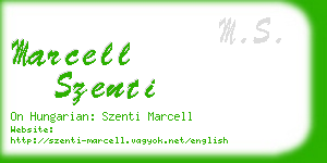 marcell szenti business card